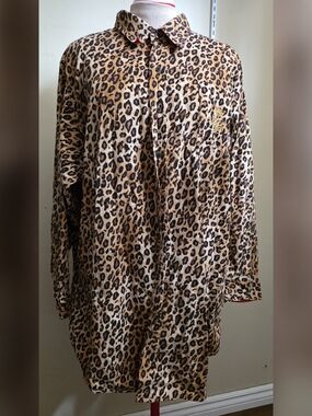 Ralph Lauren Leopard Print Button-down Shirt  - Tan & Black